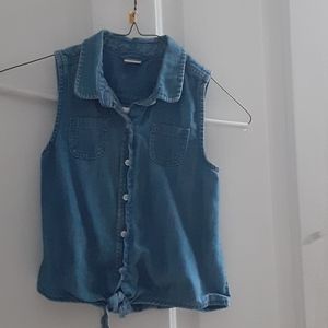 Gymboree sleeveless denim shirt